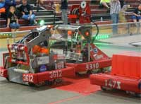 Photo of robot in competition