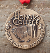 Image of bronze honors college medallion