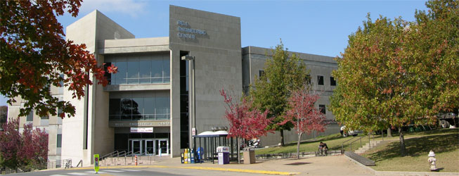 Photo of Bell Engineering buiding in the fall